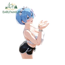 EARLFAMILY 5.1" Rem Car Stickers Personality Laptop Half Body Host DIY Decals