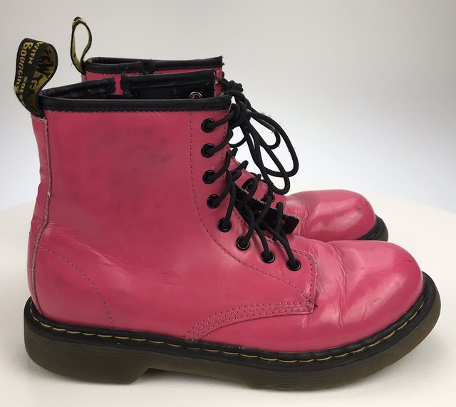 dr martens pink patent boots