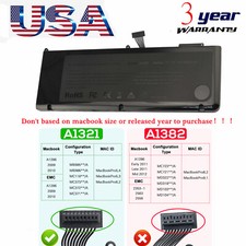 Battery For Apple MacBook Pro 15" A1286 661-5211 Mid 2009 Early/Late 2010 A1321