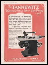 1930 The Tannewitz Works Grand Rapids Michigan Arbor Saw Bench Vintage Print Ad