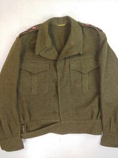 Vintage Women's Army Jacket Blouse Serge 1951 Rare Flower military war