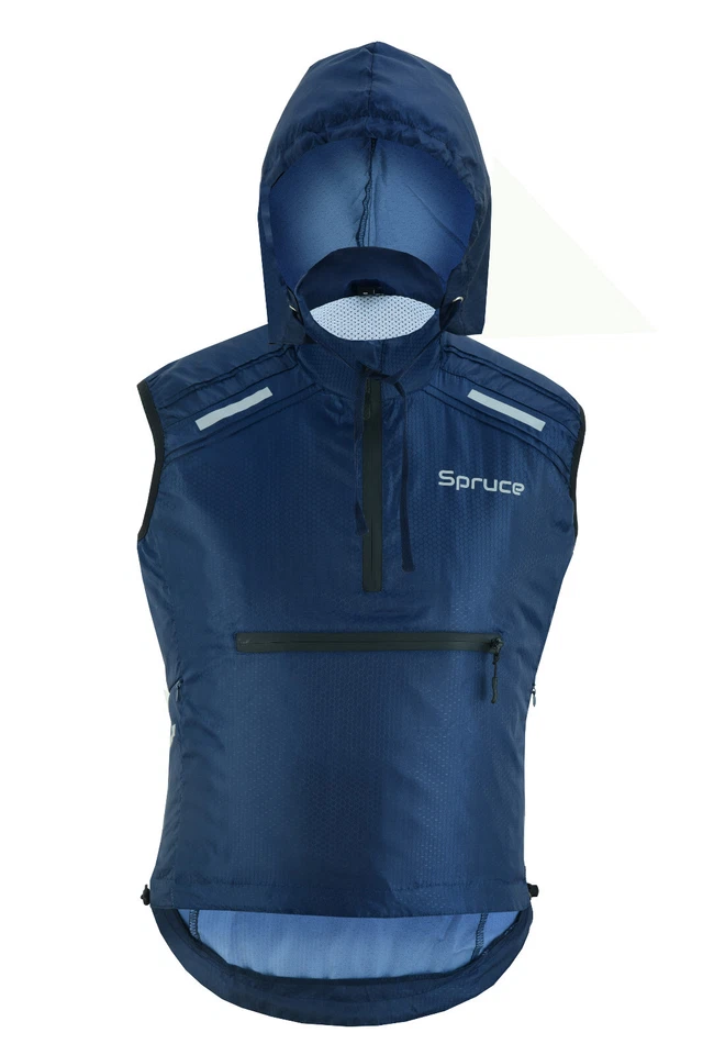 Unisex Cycling Gilet Hooded Vest Shower proof windbreaker  Bike Jacket running - Image 3 of 4