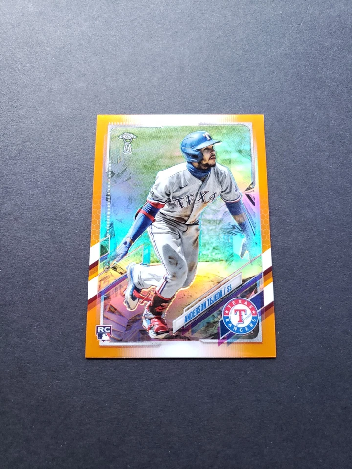 2021 Topps Chrome Ben Baller /25 Orange Refractor #184 Anderson Tejeda ROOKIE RC - Image 2 of 4
