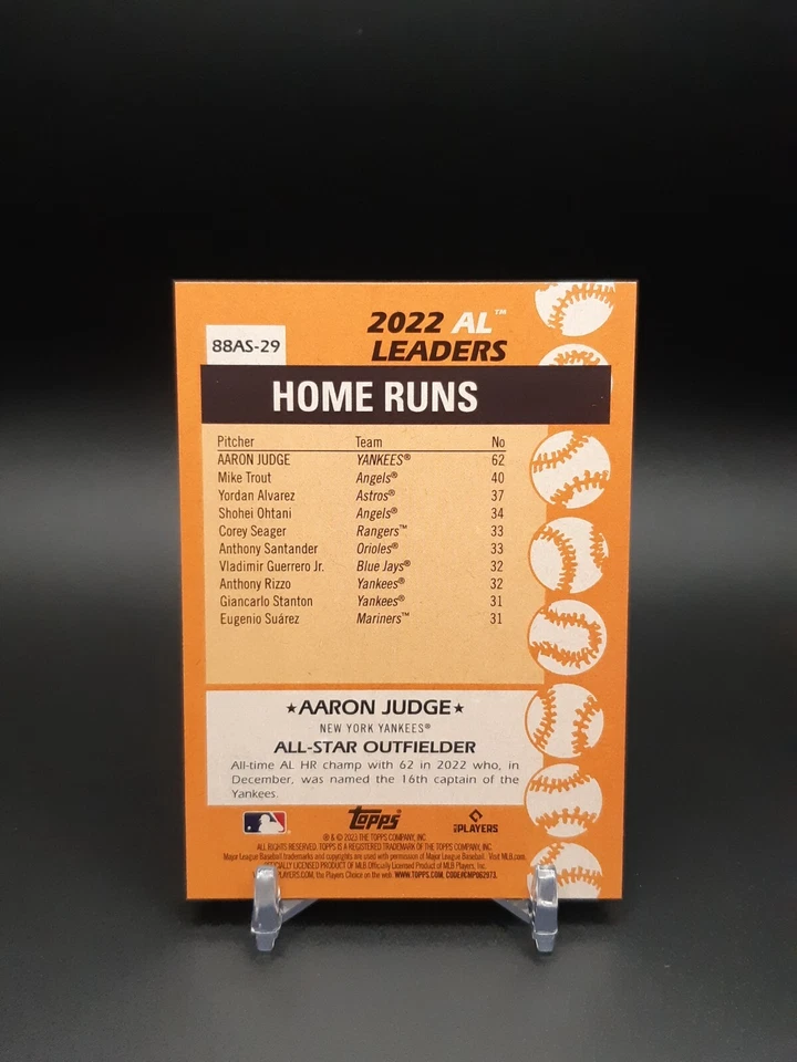 2023 Topps Series 2 1988 Topps All-Star Baseball Aaron Judge #88AS-29 - Image 2 of 2