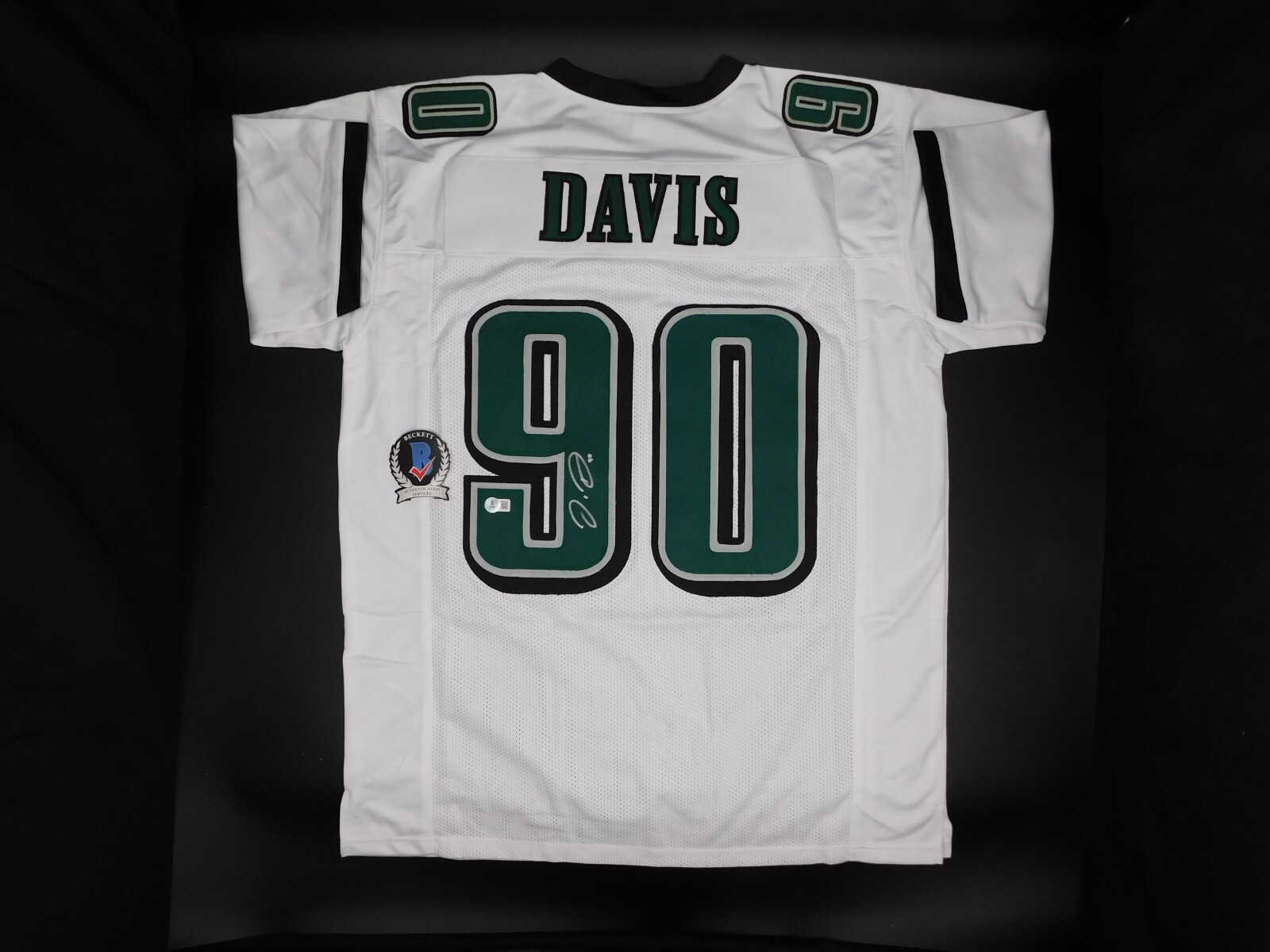 Jordan Davis Autographed Signed Philadelphia Eagles White Jersey BAS COA 