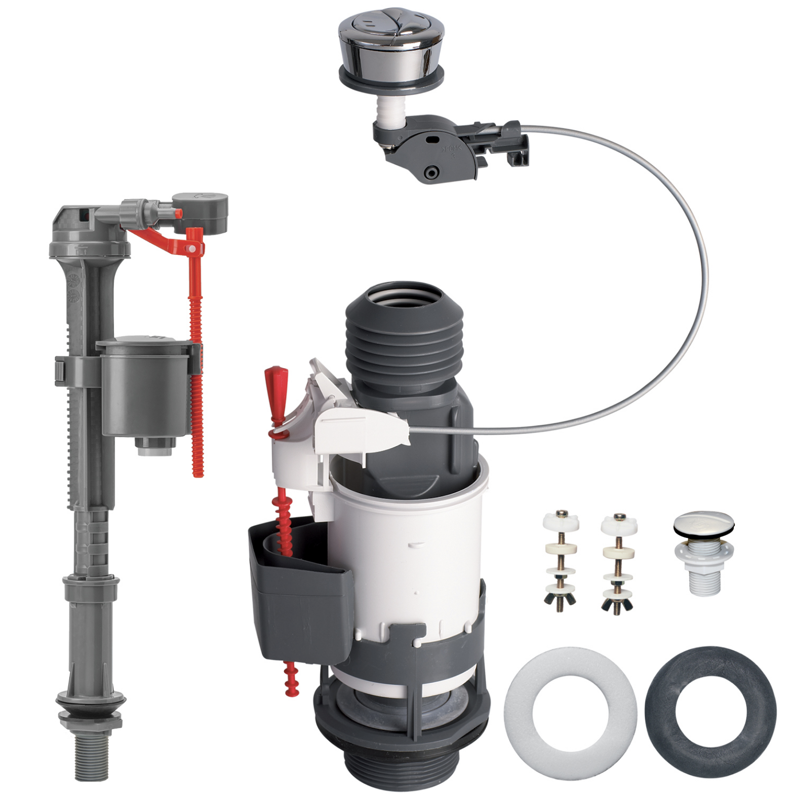 Wirquin 10120673 Jollyflush with Dual Flush Valve and air gap Inlet Valve