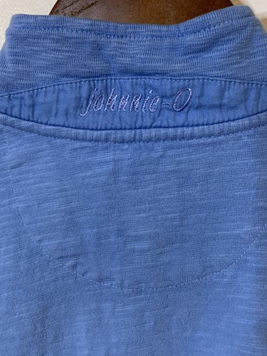 Johnnie O Mens Shirt Pullover Long Sleeve 1/4 Zip Cotton Blend Notre Dame Medium - Picture 6 of 8