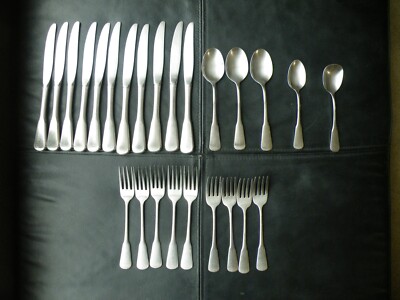 25 Pc. Oneida COLONIAL BOSTON MINUTEMAN SSS Stainless Flatware Silverware FREESH