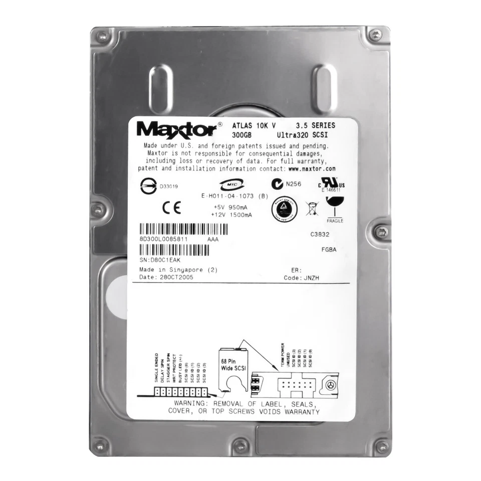 Hard Drive Maxtor Atlas 10K V 8D300L0 300GB 10K 8MB SCSI U320 3.5'' - Image 3 of 3