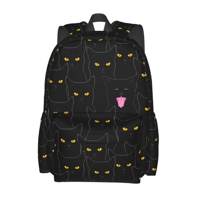 Black Cat Backpack Bookbag Laptop Backpacks Multipurpose Daypack for Boys Gir...