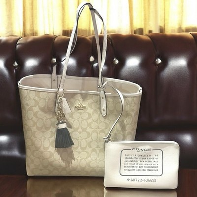 F36658 Coach むた Signature sale for 169291 Tote City PVC Reversible その他