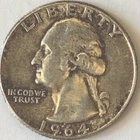 1964 Washington Quarter Silver 25C Circulated Business Strike Uncertified (20)