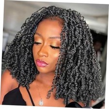 210 Strands Yanky Twist Crochet Hair Pre Looped 14 14 Inch Pack of 7 Grey