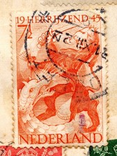 Netherlands 1945, LIBERATION, Heerijzend, end of the war, 7 1/2 cents 4