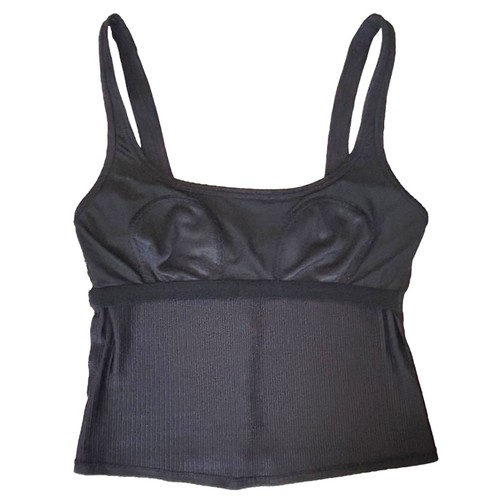 VTG 2-Piece Black Tankini Set SIZE 8 New Bikini Swimsuit Ribbed Anne Klein Y2K - Picture 9 of 13