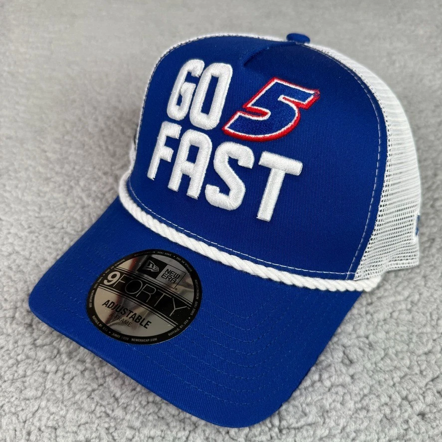 Kyle Larson Hat Cap Snap Back NASCAR #5 Talladega Go Fast New Era 9Forty Trucker - Image 3 of 4