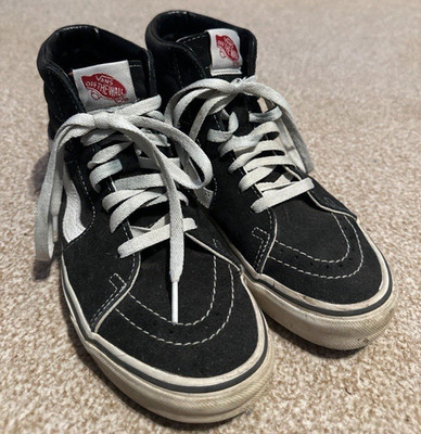 VANS Sk8-Hi High-Top Sneaker schwarz/weiß EU 38,5 Stoff gepolstert