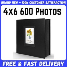 Photo Album 4x6 600 Photos, Leather Cover Extra Large Capacity Holds 600 Horizon