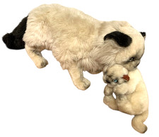 Avanti Plush Himalayan Mother Cat Carrying Kitten Stuffed Italy 1983 21"