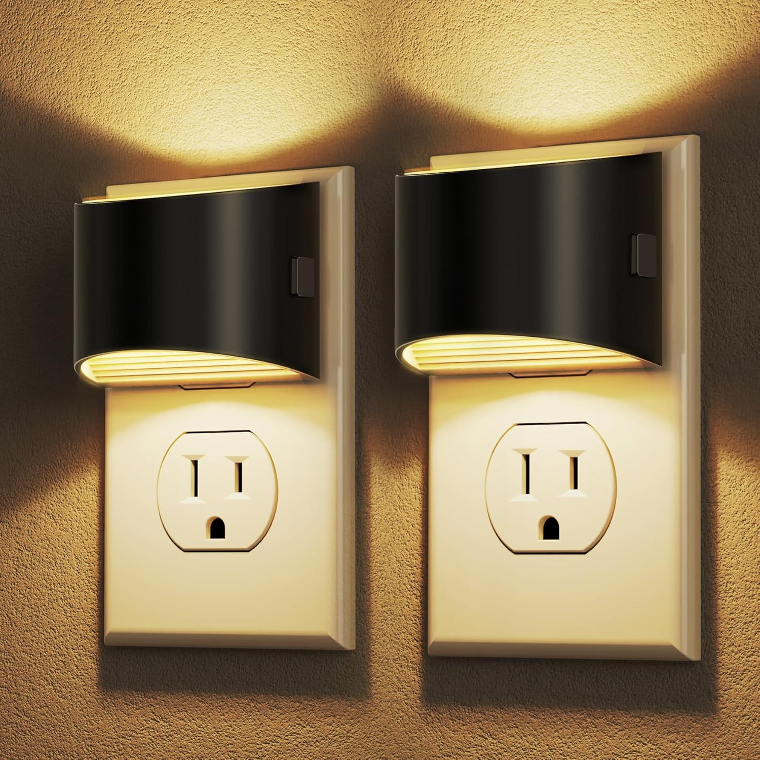 LED Night Light[2 Pack], Night Lights Plug into Wall, 3 Level Brightness Adjusta
