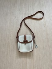 Vintage Dooney  Bourke White Pebble Leather Crossbody Bag Small Used