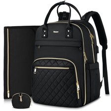 MOMUVO Diaper Backpack for Women Large Capacity with Insulated Pockets Diaper...