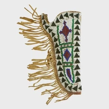 Leather Rifle Scabbard with Fringe