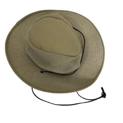 VTG 90s Henschel Aussie Mesh Breezer Hat Size L Made in USA Gorpcore Khaki