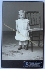 orig. CDV photo photograph girl child fashion picture old around 1890 Baasch Eckernförde