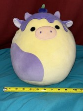 Squishmallows BENITO The Blueberry Cheesecake Cow 12 Excellent Condition