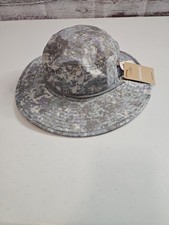 NEW NWT Patagonia Brimmer Bucket Hat Hiking Thermal Blue Camo SIze S/M