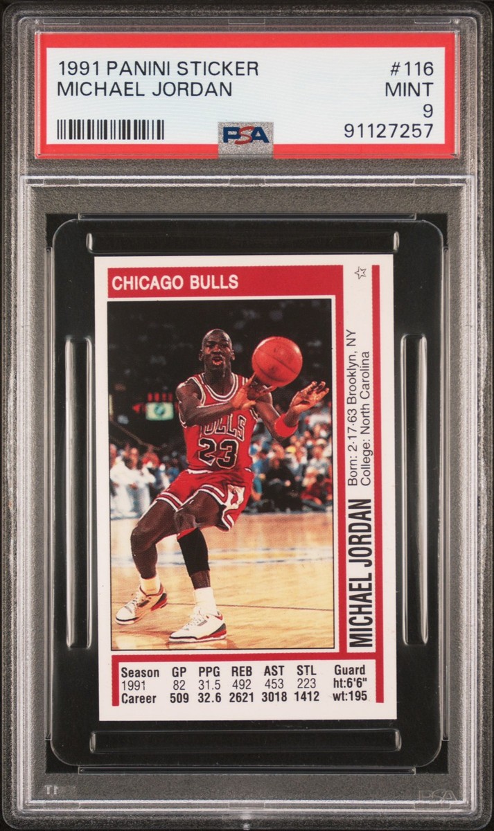 1991 PANINI STICKER #116 MICHAEL JORDAN PSA 9 | eBay