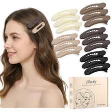 15 Pcs Small Flat Hair Clips, 3.1 Inch Medium Flat Claw Clip for Short Thin Hair