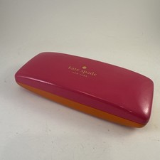 Kate Spade Glasses Case Hard Shell Hinged Clamshell Pink Orange Sunglasses