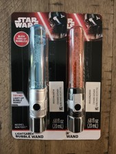 Little Kids Star Wars Light-Up Lightsaber Bubble Wand, 0.68 fl oz 20 mL 