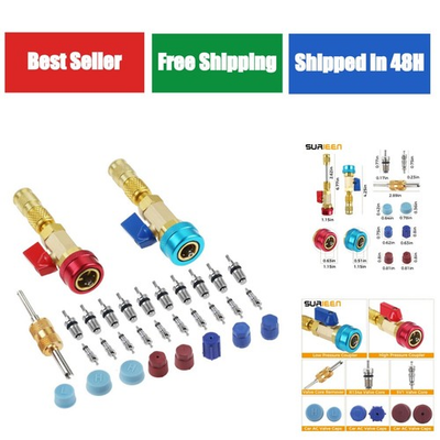 #ad R134A Valve Core Removal Tool Kit for AC High Low Pressure Systems $54.99