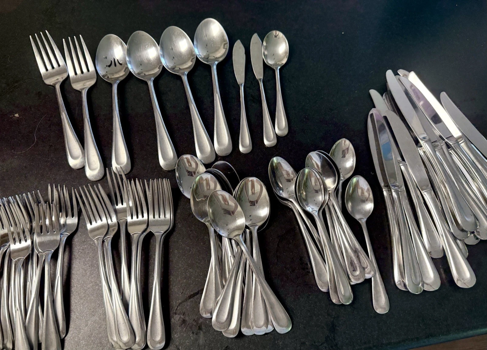 Oneida Stainless Flatware Lot 77 Pc Community Teardrop Mixed Set USA