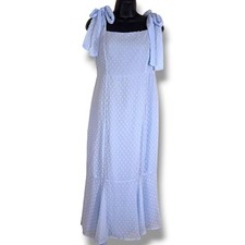 Medium Lulus Baby Blue Sleeveless Dress Square Neckline Pastel Mermaid Event
