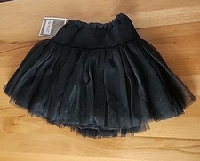 WHEAT Danish Tulle Tutu Skirt Girls 4Y Grey Balletcore Lined Adjustable Waist
