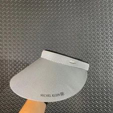 Michel Klein Paris Women's Gray Mesh Wide Brim Sun Visor Hat Adjustable