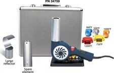 STEINEL HB1750 Heat Blower with all Keys (5) Quick Lock Stand, Reflector Case