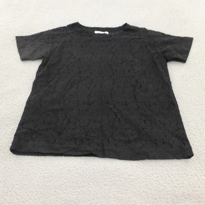 Maison Margiela Shirt Womens 40 Large Black Lace Graphic Paris MM1 Designer