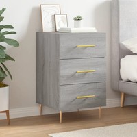 Nachttisch Grau Sonoma 40X40X66 Cm Holzwerkstoff Kommode Schlafzimmer