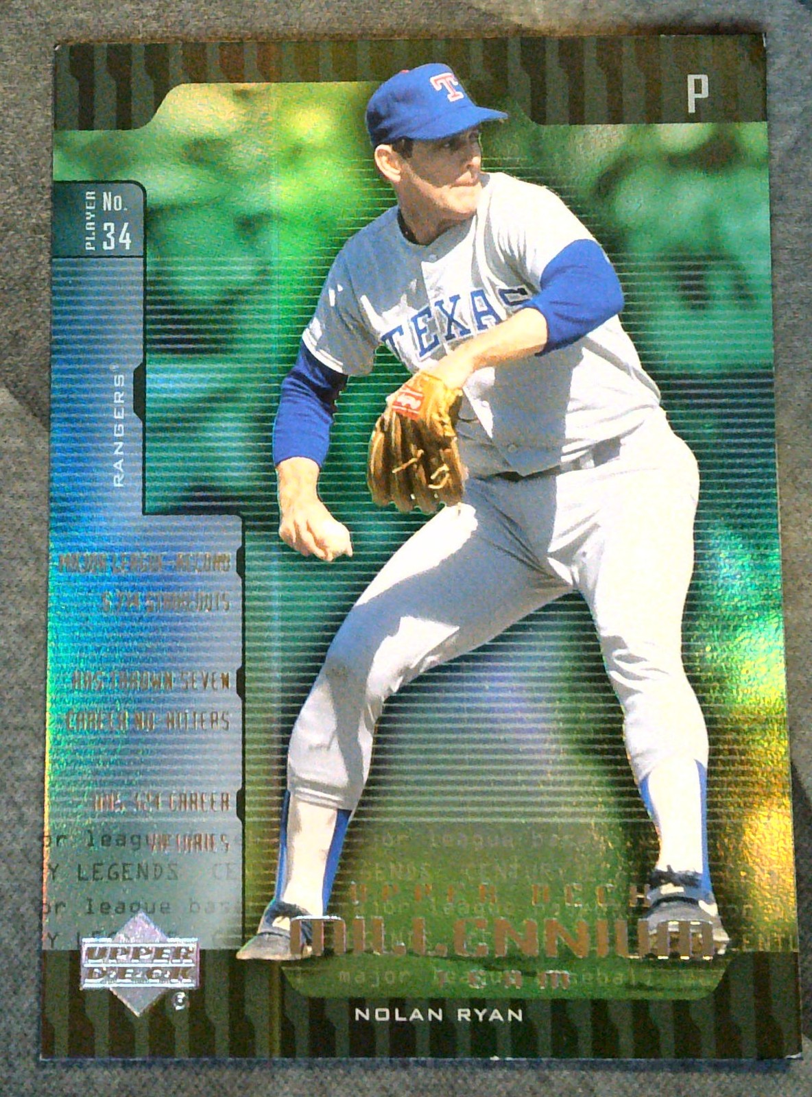 2000 Upper Deck Legends #UD9b Nolan Ryan Millennium Team Vintage HOF