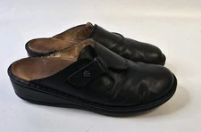 Finn Comfort Women's Orb Black Leather Comfort ClogSlip On Shoes! Size 9 EU 40D