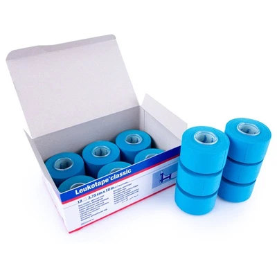 BSN Leukotape Classic, Sport Tape, Tape Verband, 10 m x 3,75 cm, 12 Stück, blau - Bild 1 von 4