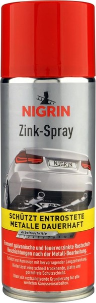Nigrin Zinkspray, 400 Ml, Erneuert Die Rostschutz-Beschichtung Schnell Trocknend-image