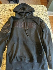 women's green bay packers black sweat suit, size S; matching pants and hoodie