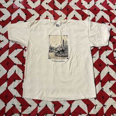 Vintage Y2K Northland Outfitters T Shirt Mens XL Cream Color As Is Nature T