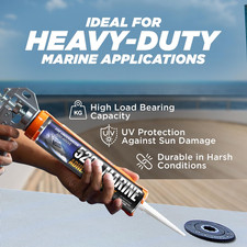 5200 Marine Sealant - Fast-Cure, High-Bond, UV-Resistant Underwater Marine Ad...